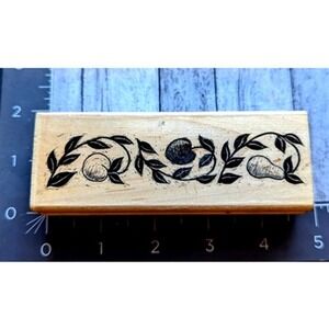 Rubber Stampede Fruit Border Ivy A2261F Rubber Stamp Wood #H8